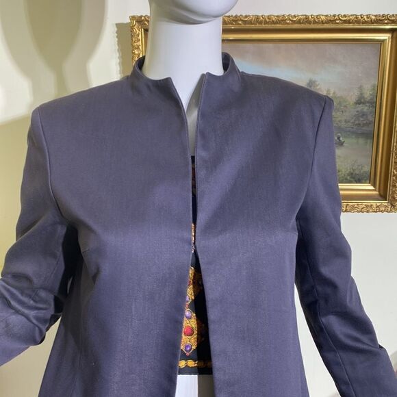 Emmanuel Ungaro Fitted Minimalist Grey Jacket - Picture 5 of 11